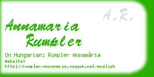 annamaria rumpler business card